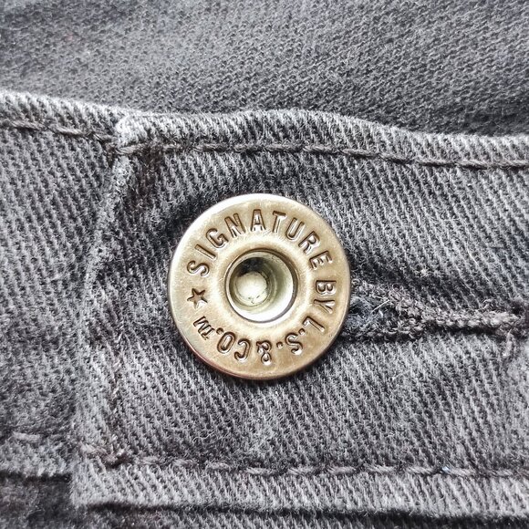 Signature by Levi Strauss S26 jeans men's size W32/L34 black skinny - Picture 9 of 15